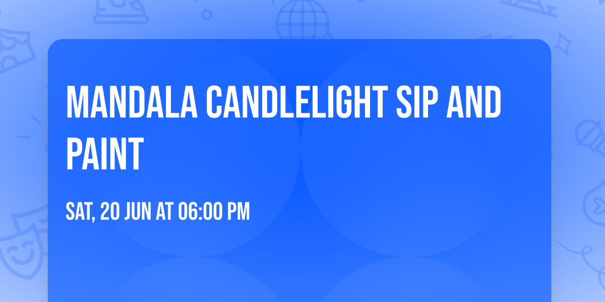 Mandala Candlelight Sip And Paint