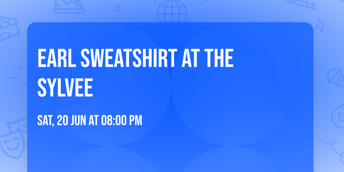 Earl Sweatshirt at The Sylvee