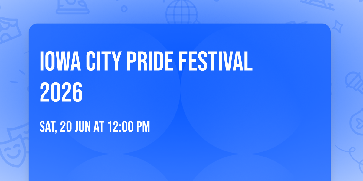 Iowa City Pride Festival 2026