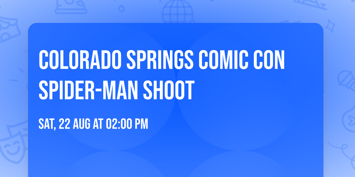Colorado Springs Comic Con Spider-Man Shoot