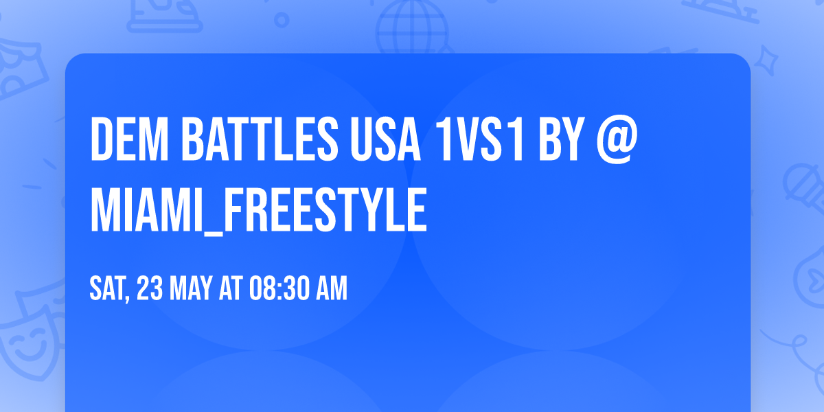 DEM BATTLES USA 1vs1 by @miami_freestyle