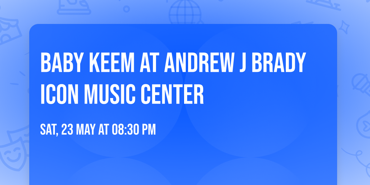 Baby Keem at Andrew J Brady ICON Music Center