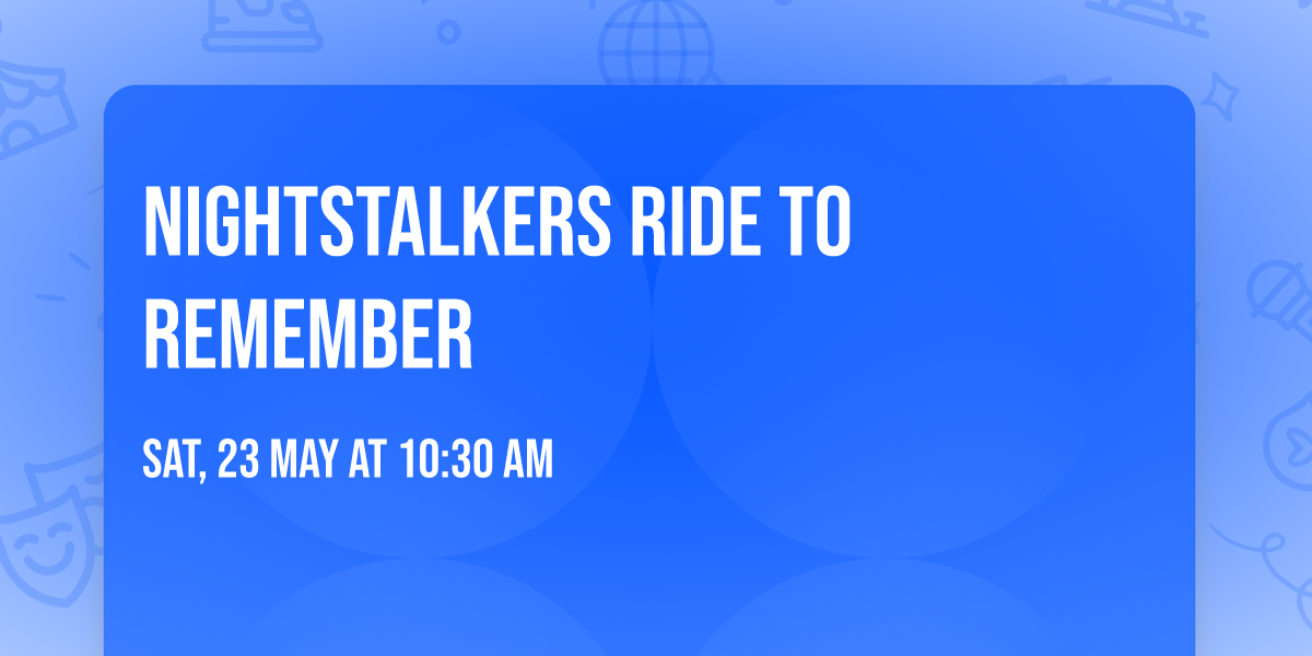 Nightstalkers Ride To Remember
