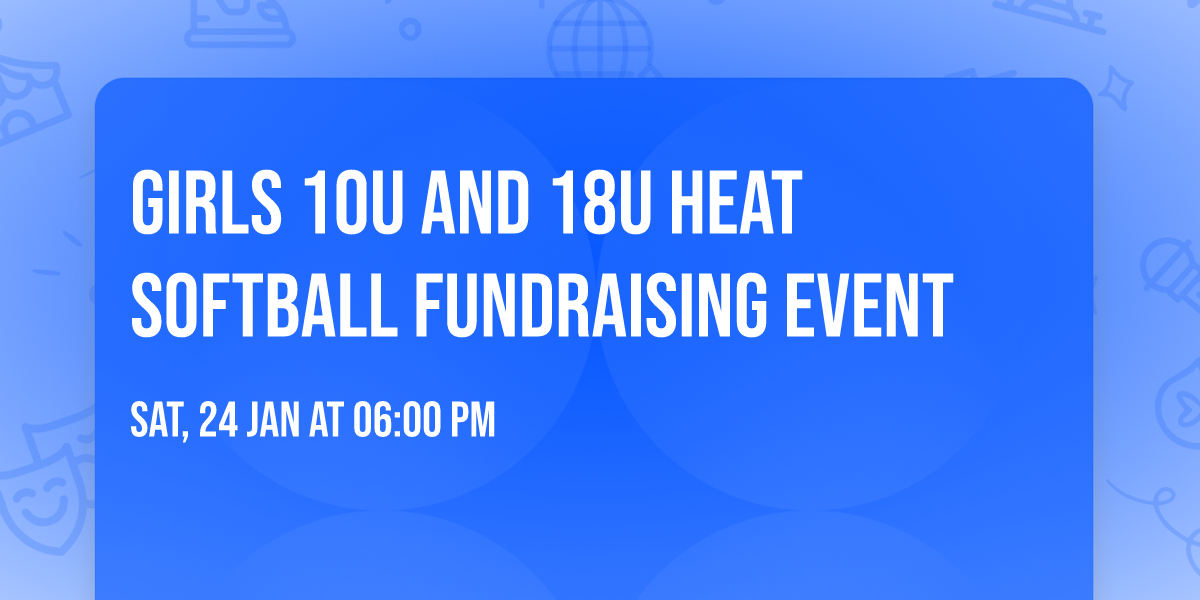 Girls 10U and 18U Heat Softball fundraising event