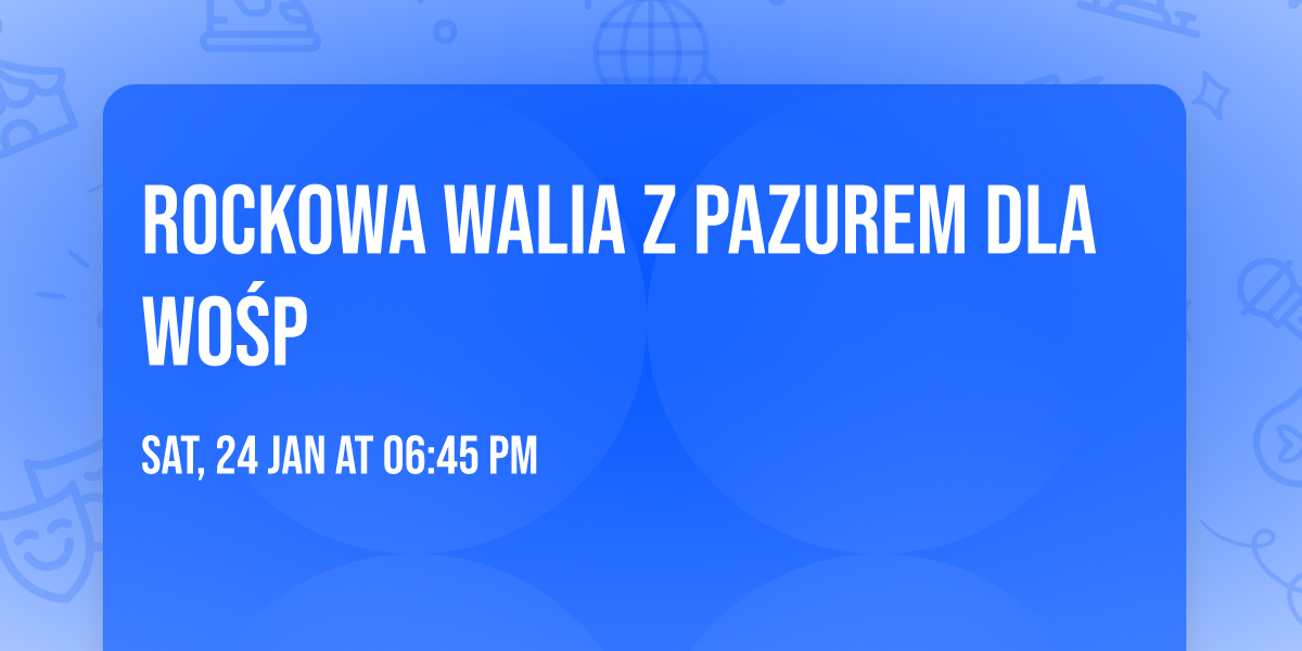 Rockowa Walia \ud83e\udd1f\ud83c\udffc Z Pazurem dla WO\u015aP 