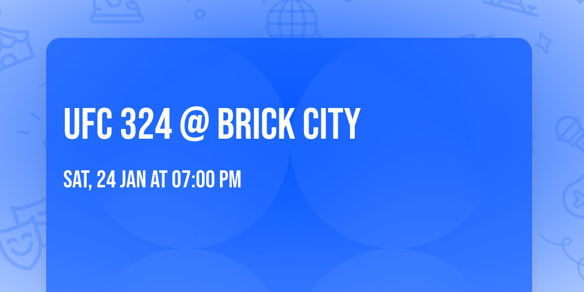 UFC 324 @ Brick City