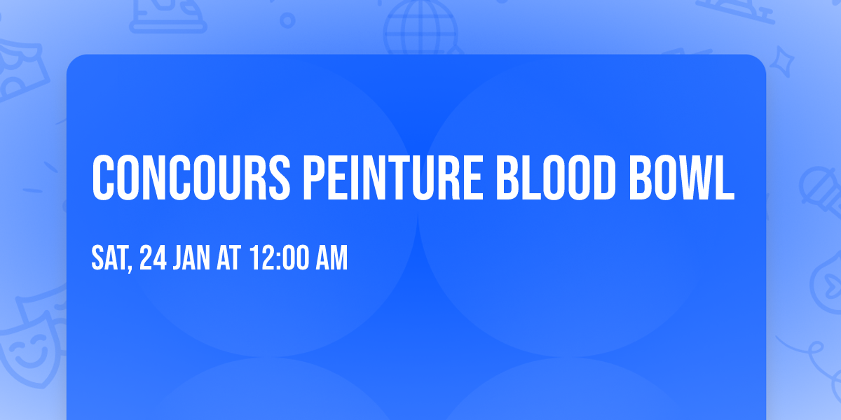 Concours peinture Blood Bowl