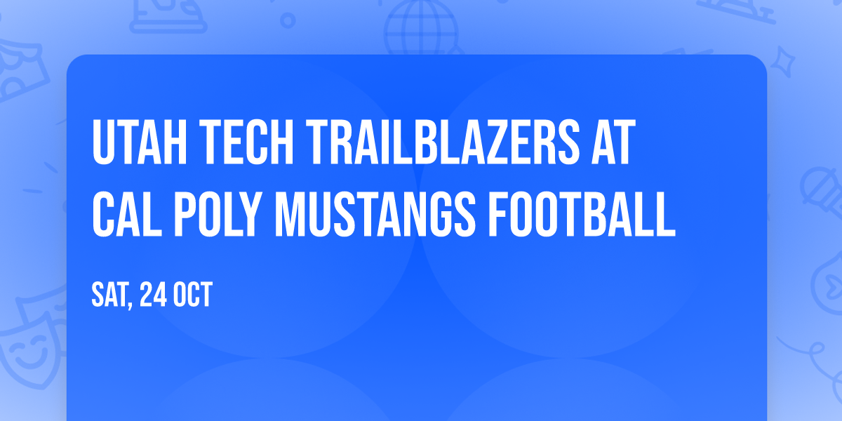 Utah Tech Trailblazers at Cal Poly Mustangs Football