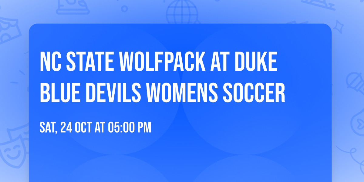 NC State Wolfpack at Duke Blue Devils Womens Soccer