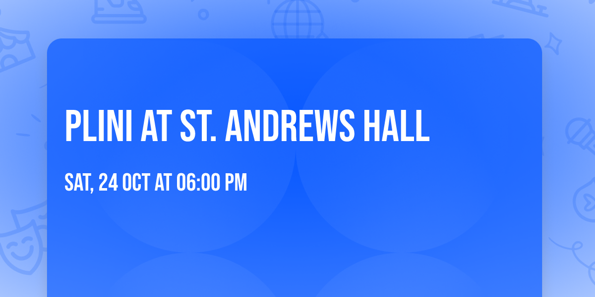 Plini at St. Andrews Hall