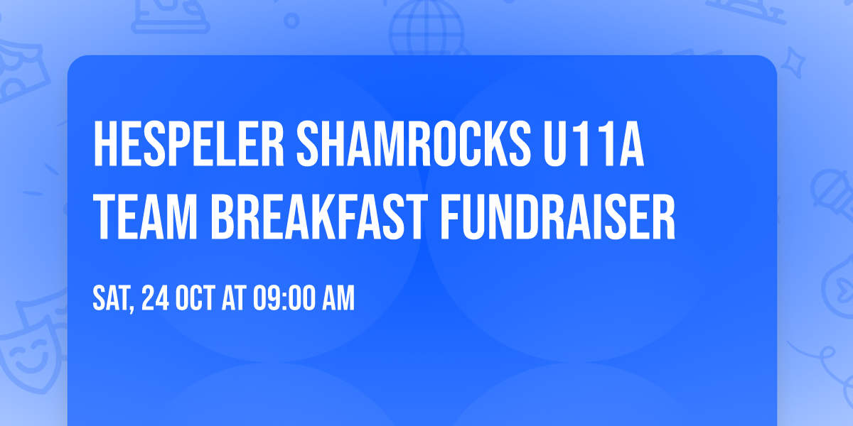  Hespeler Shamrocks U11A Team Breakfast Fundraiser