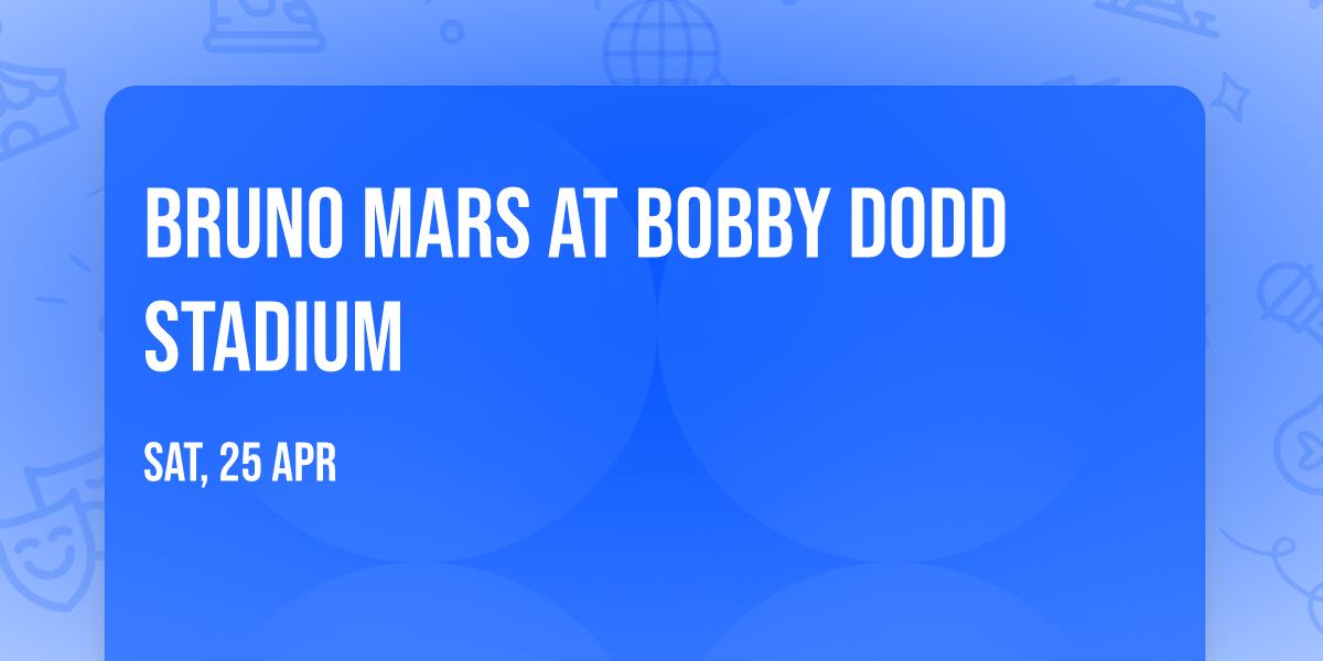 Bruno Mars at Bobby Dodd Stadium