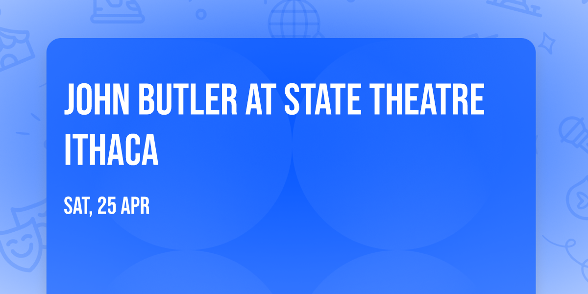 John Butler at State Theatre Ithaca