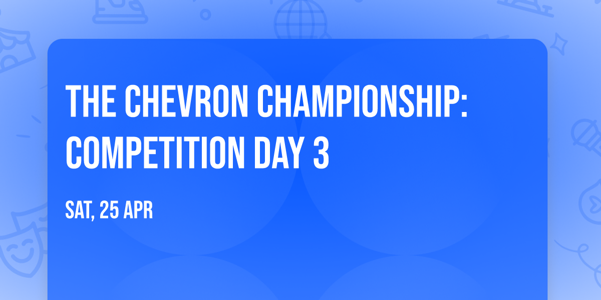 The Chevron Championship: Competition Day 3