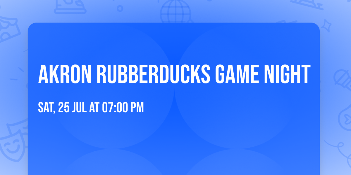 Akron RubberDucks Game Night 