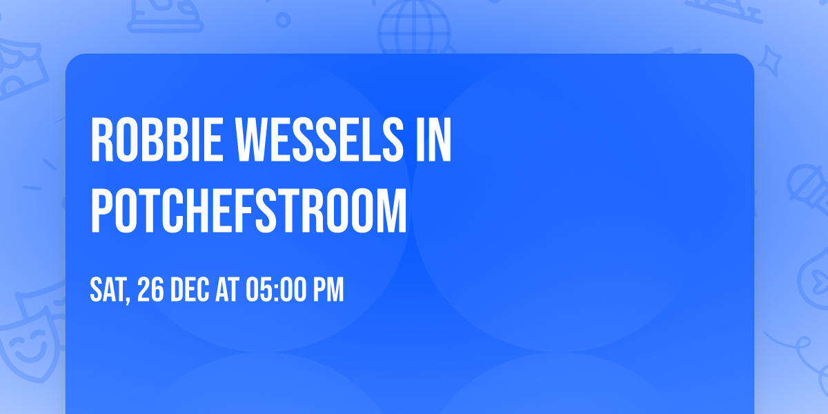 Robbie Wessels in Potchefstroom