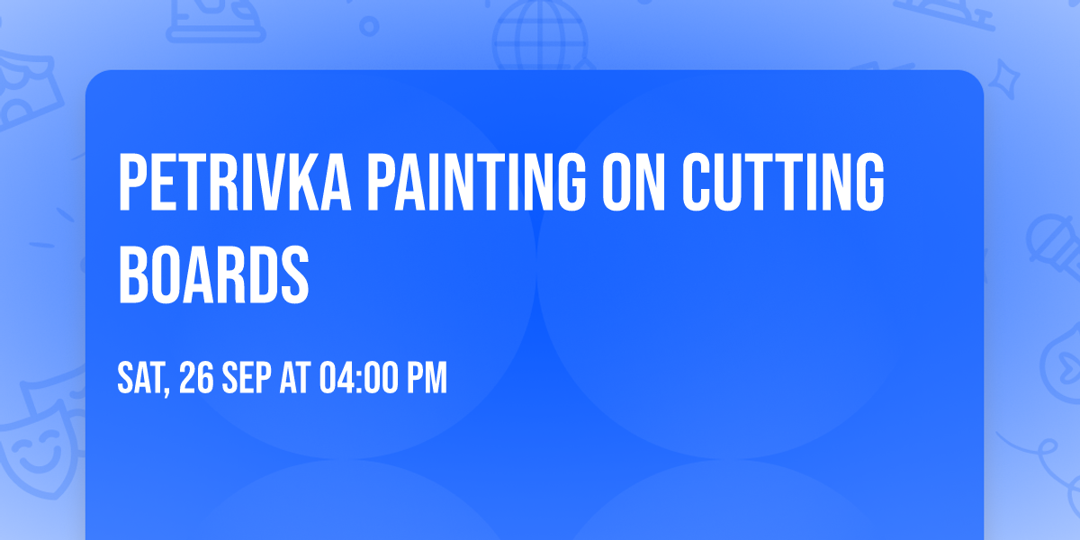 Petrivka painting on cutting boards
