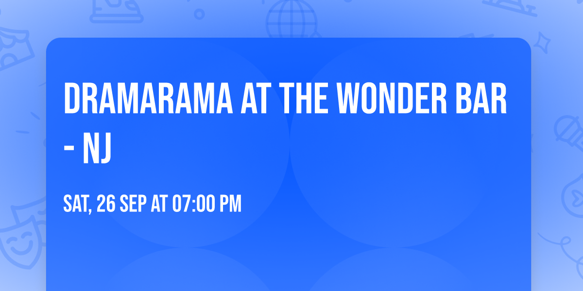 Dramarama at The Wonder Bar - NJ