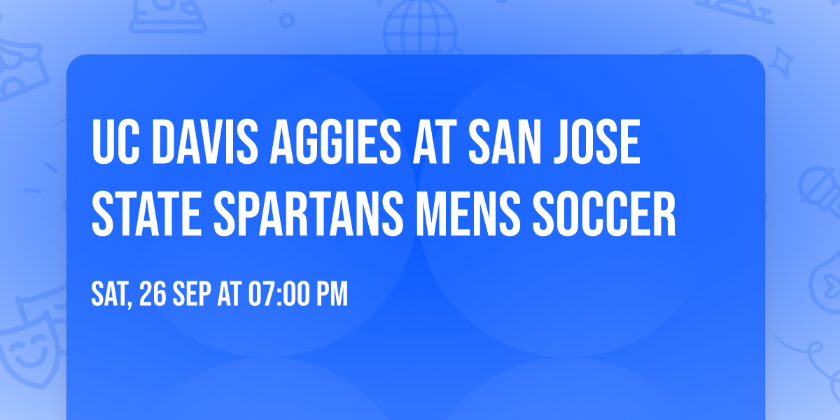 UC Davis Aggies at San Jose State Spartans Mens Soccer