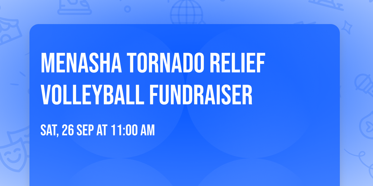 Menasha tornado relief volleyball fundraiser