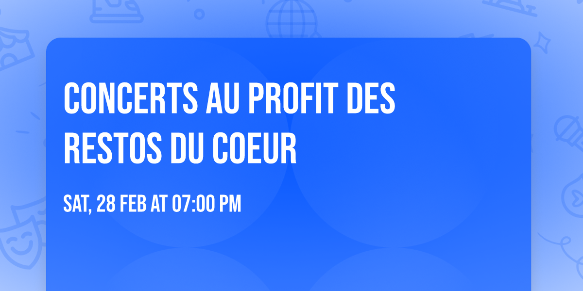 Concerts au profit des restos du Coeur