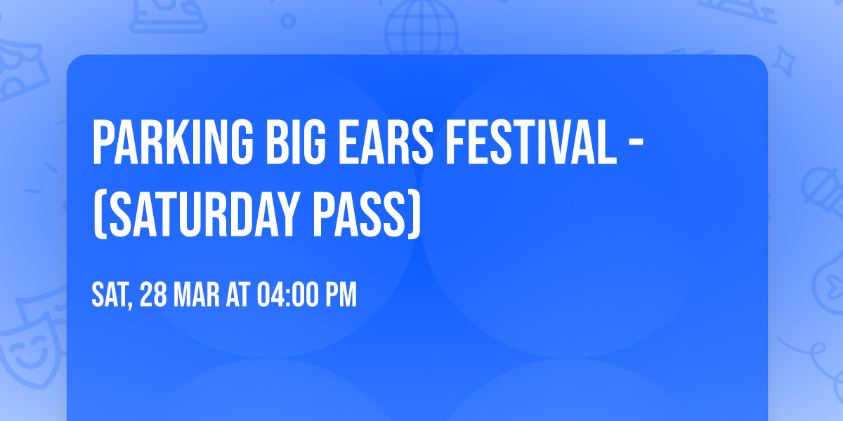 Parking Big Ears Festival - (Saturday Pass)