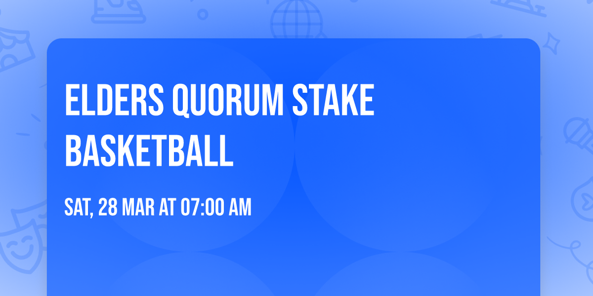 Elders Quorum Stake Basketball