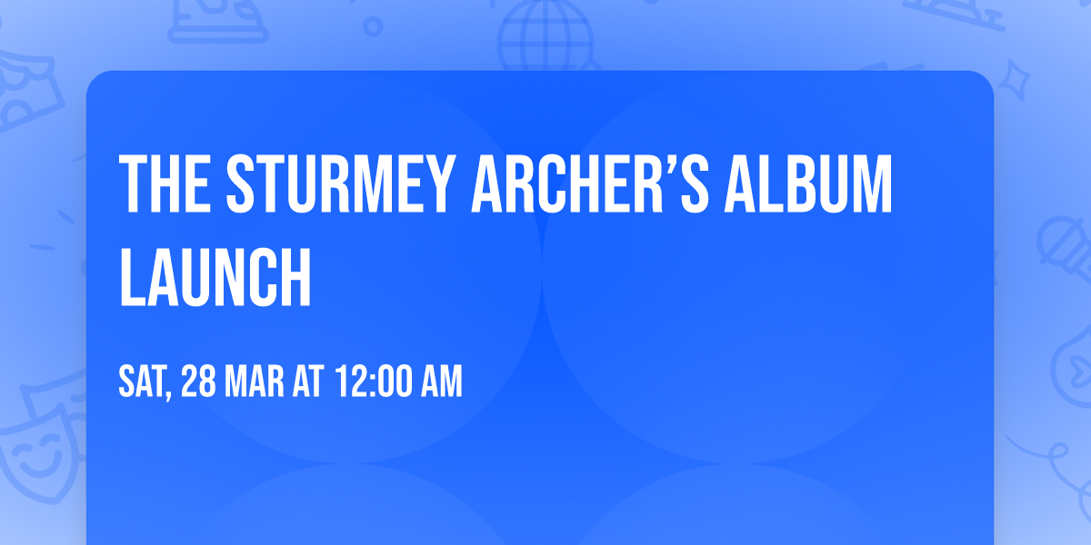 The Sturmey Archer\u2019s album launch