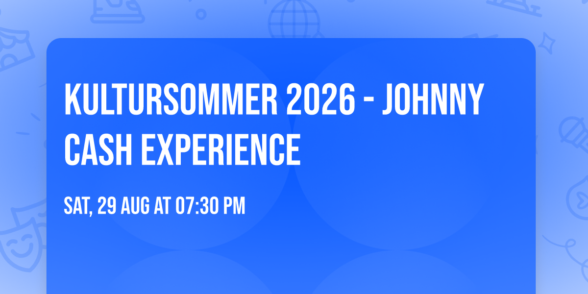 KULTURSOMMER 2026 - Johnny Cash Experience