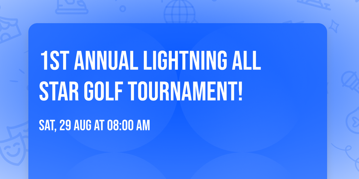 1st Annual Lightning All Star Golf Tournament! 