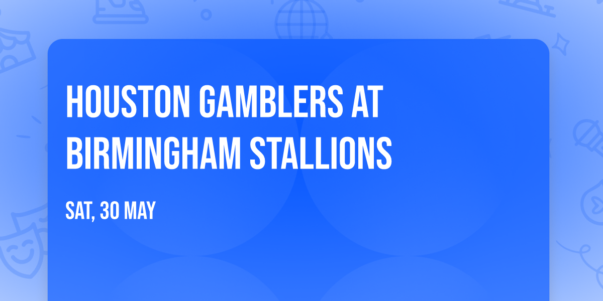 Houston Gamblers at Birmingham Stallions