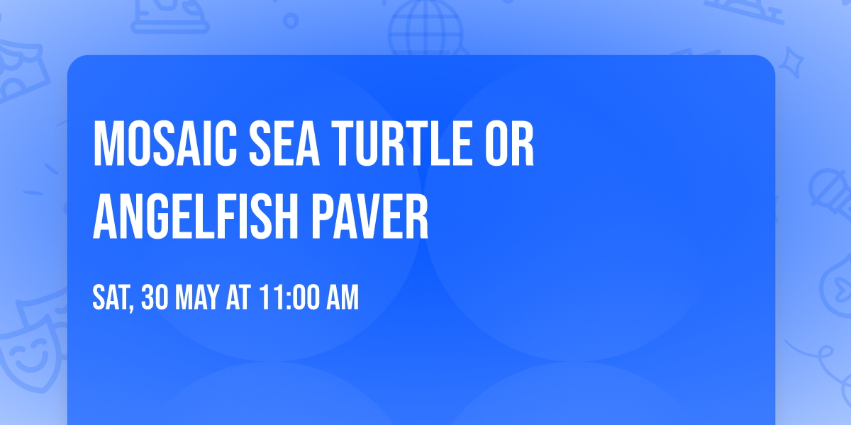 Mosaic Sea turtle or Angelfish Paver 