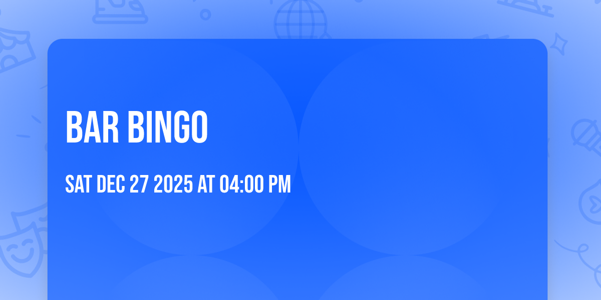 Bar Bingo