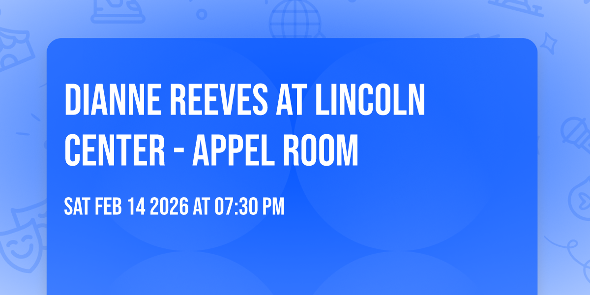 Dianne Reeves at Lincoln Center - Appel Room
