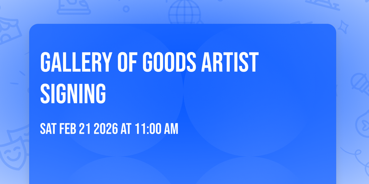 Gallery of Goods Artist Signing