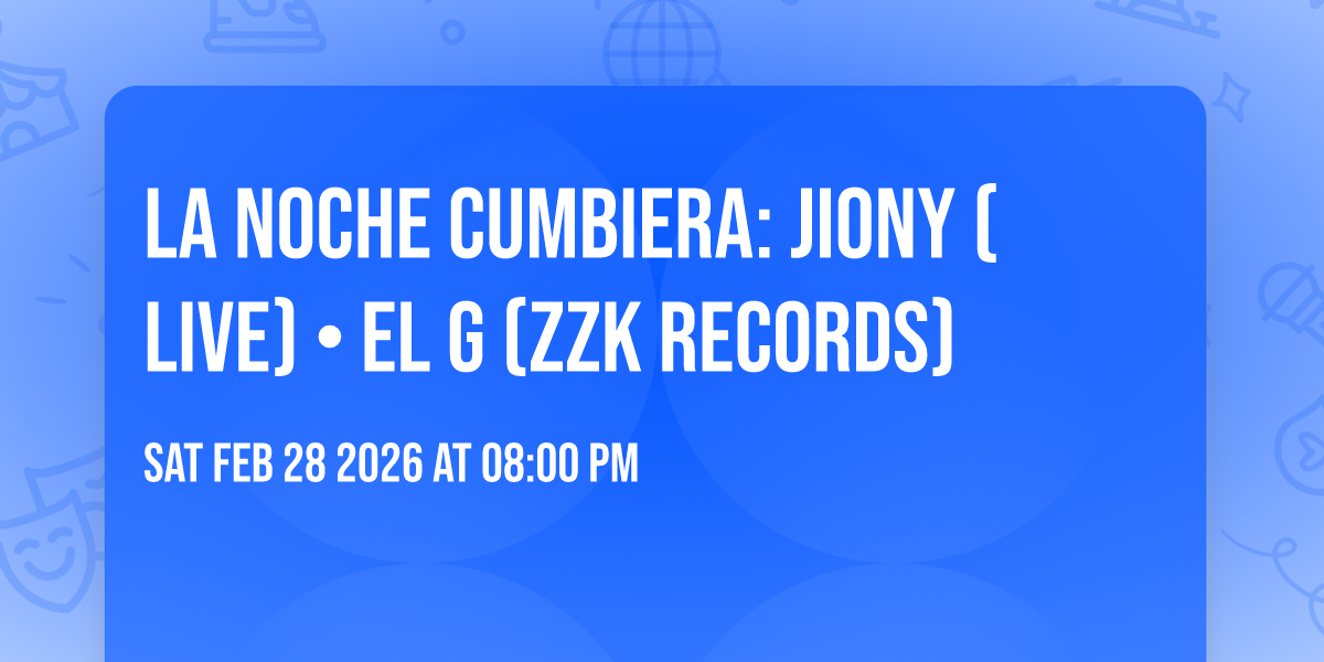 La Noche Cumbiera: Jiony (Live) • El G (ZZK Records)