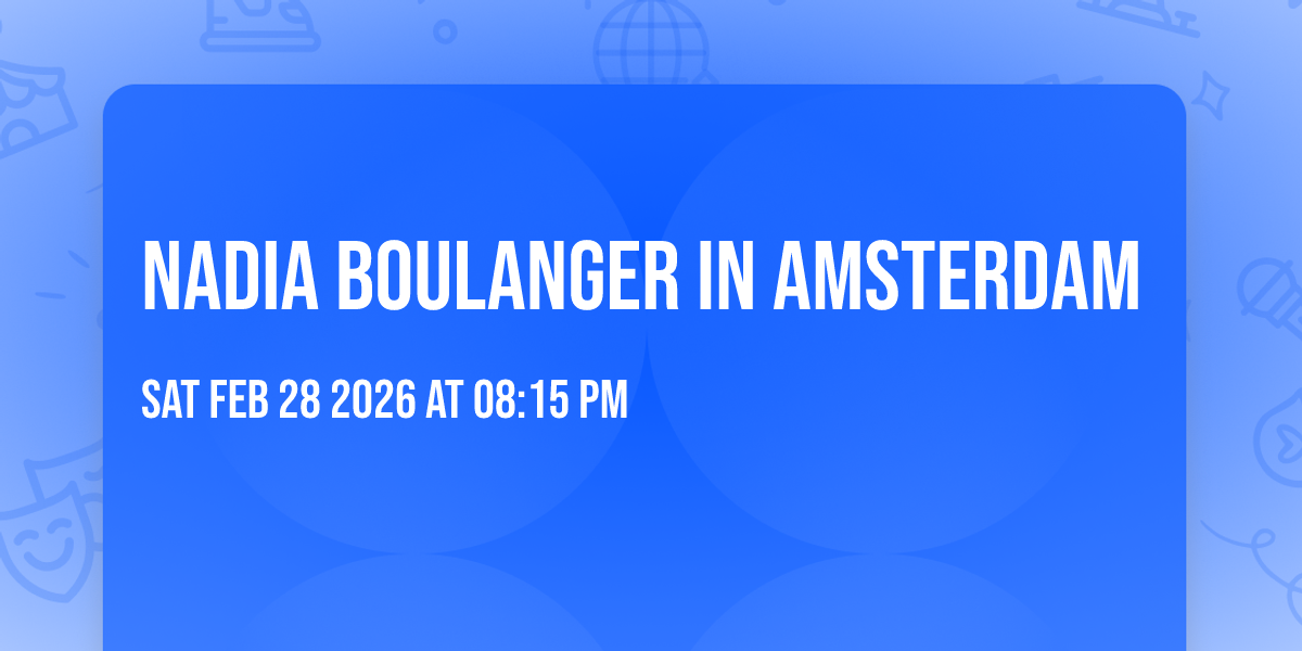 Nadia Boulanger in Amsterdam