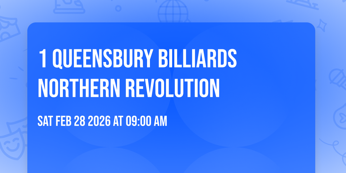  🛑 1 Queensbury Billiards Northern Revolution