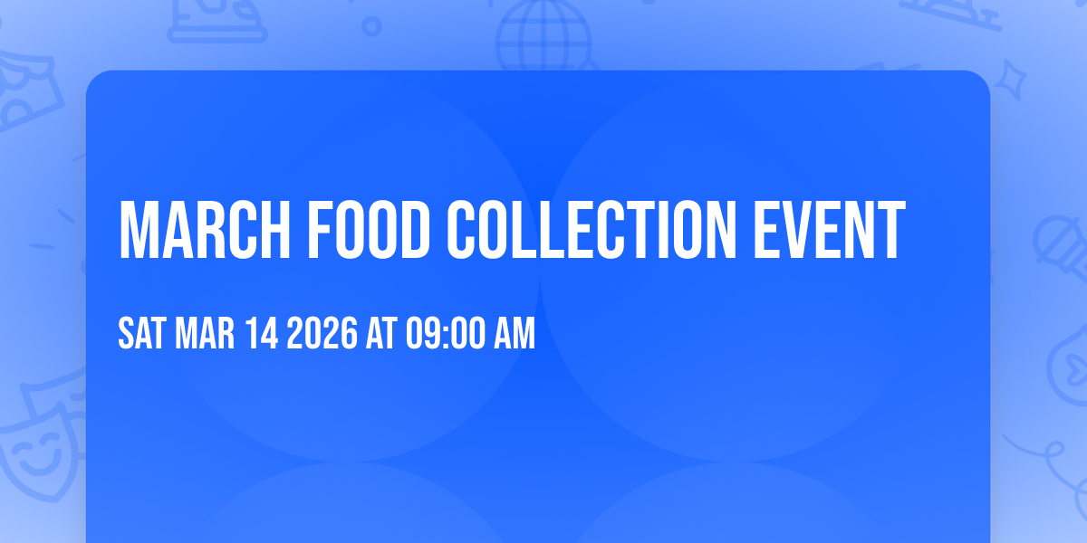  March Food Collection event