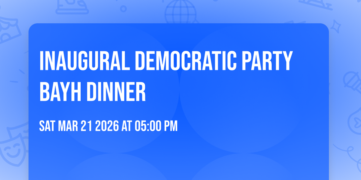 Inaugural Democratic Party Bayh Dinner