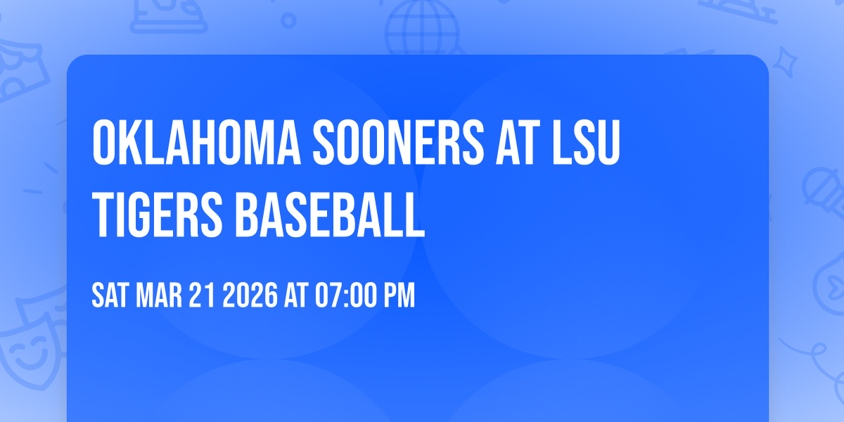 Oklahoma Sooners at LSU Tigers Baseball