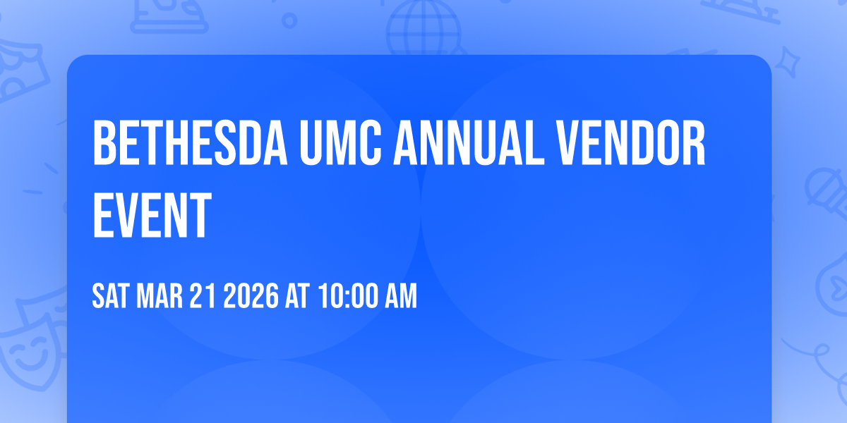 Bethesda UMC annual vendor event 
