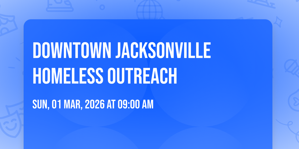 Downtown Jacksonville Homeless Outreach