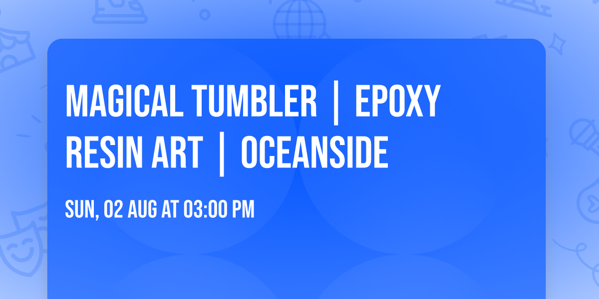 Magical Tumbler | Epoxy Resin Art | Oceanside