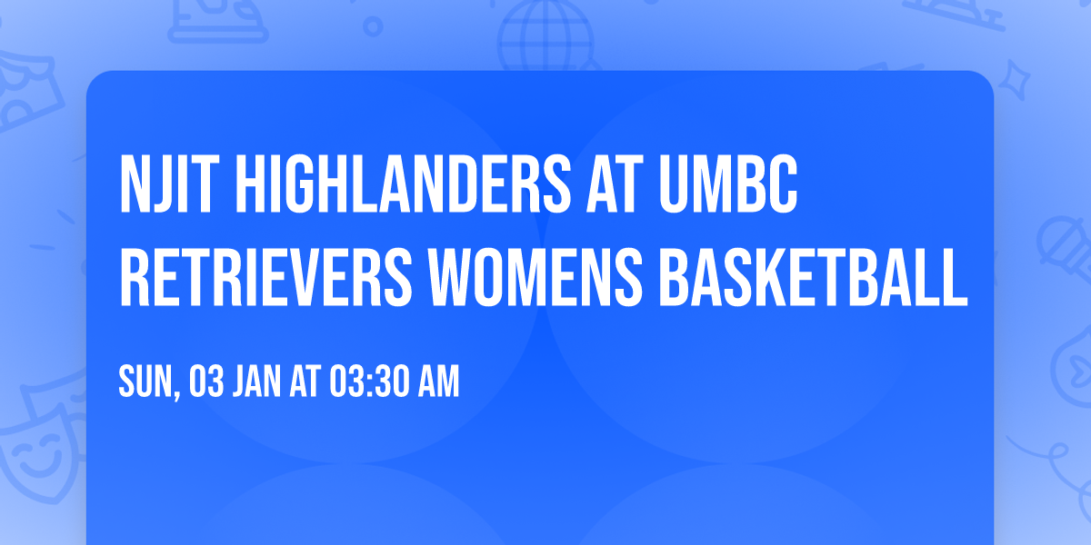 NJIT Highlanders at UMBC Retrievers Womens Basketball