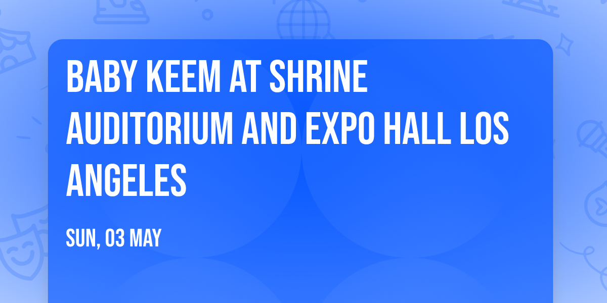 Baby Keem at Shrine Auditorium and Expo Hall Los Angeles