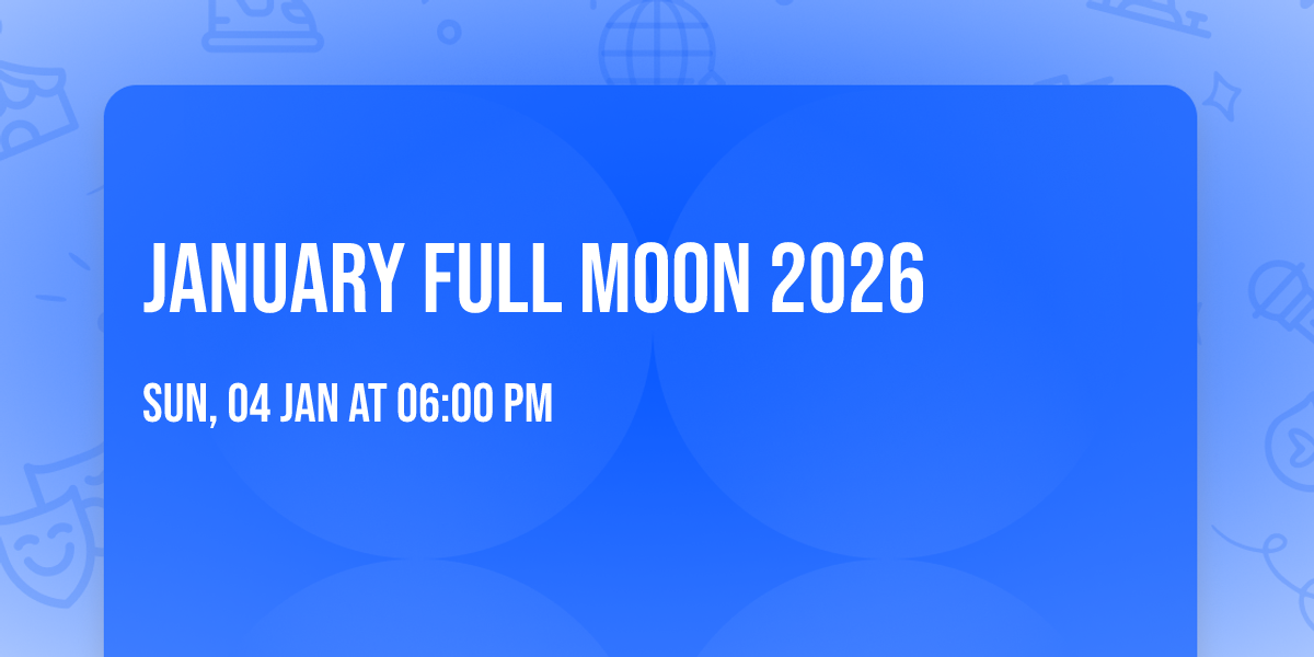 January Full Moon 2026