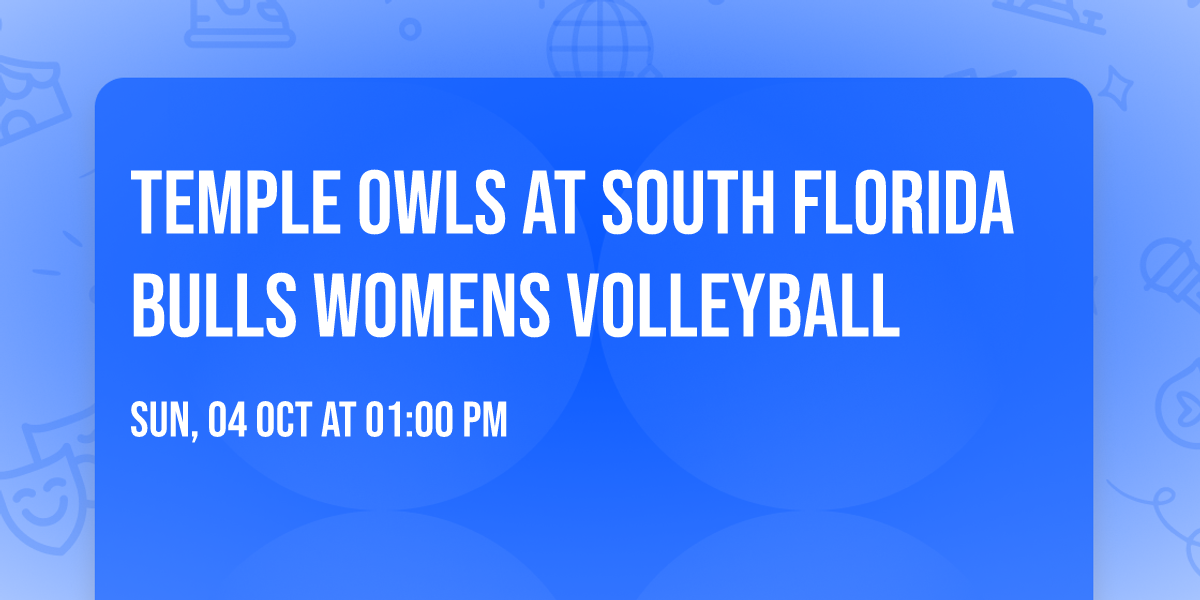Temple Owls at South Florida Bulls Womens Volleyball