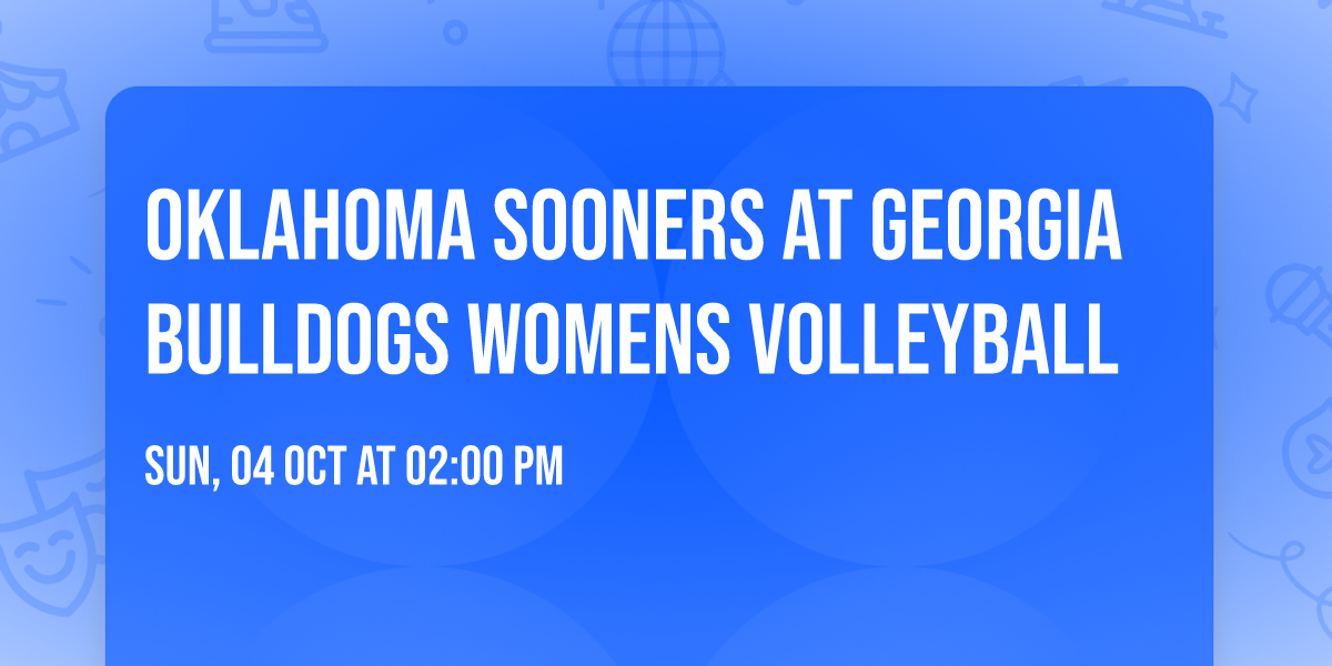 Oklahoma Sooners at Georgia Bulldogs Womens Volleyball