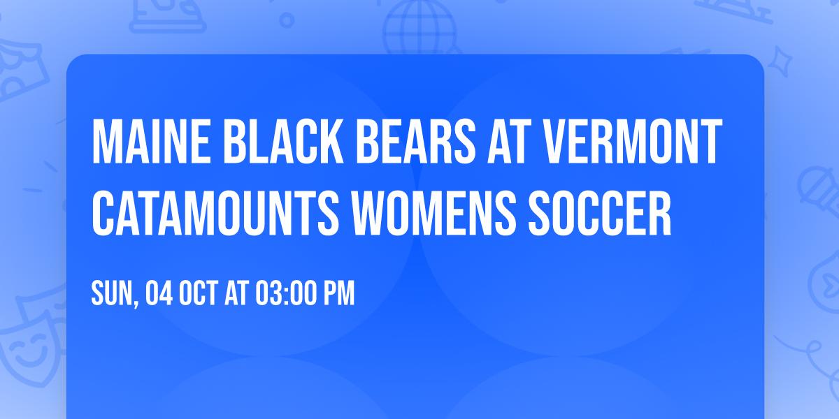 Maine Black Bears at Vermont Catamounts Womens Soccer